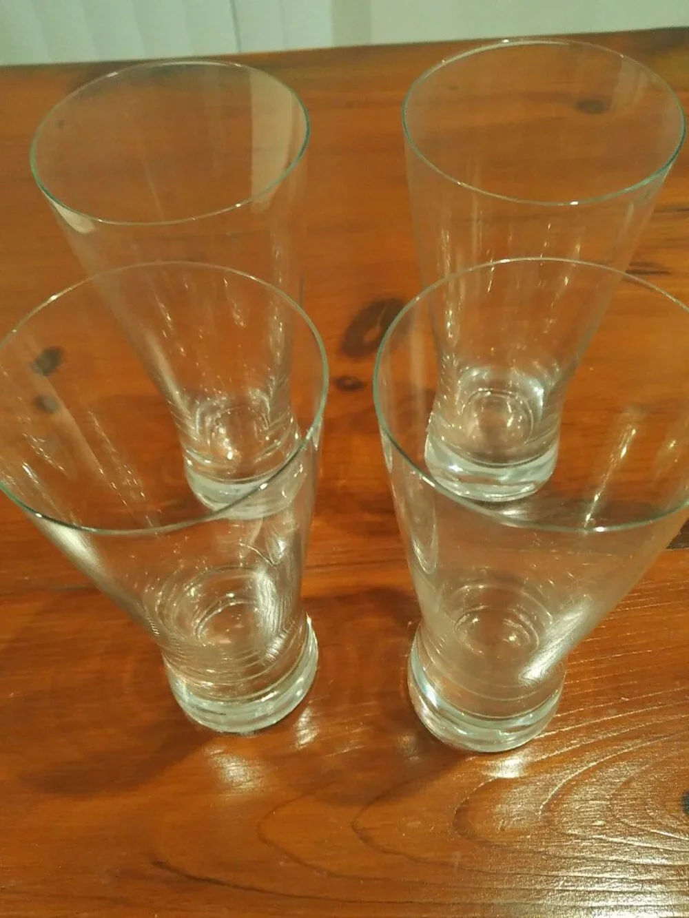 Crate & Barrel Pilsner Beer Glasses - Never Used - Set of Four